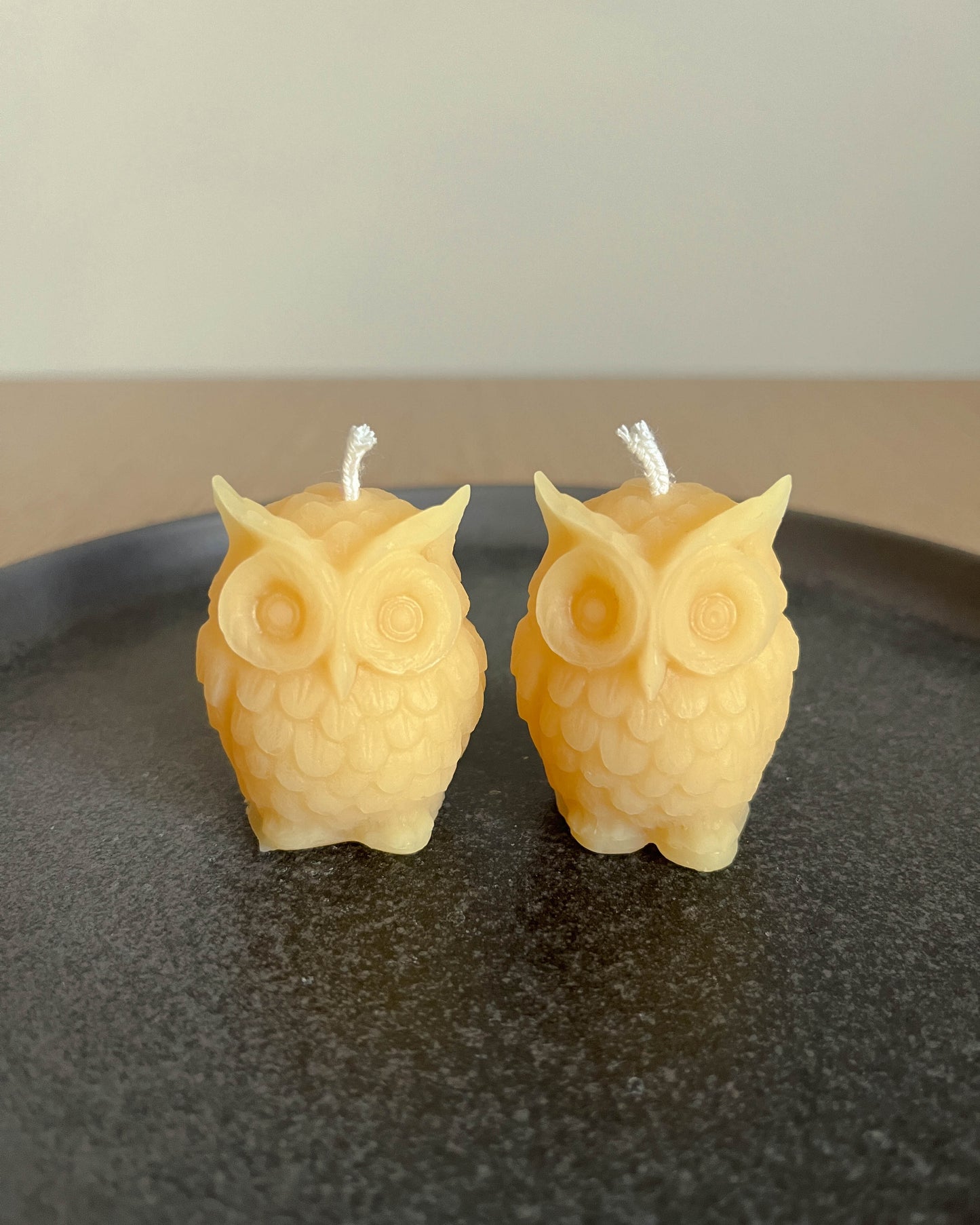 Beeswax Owl Votives