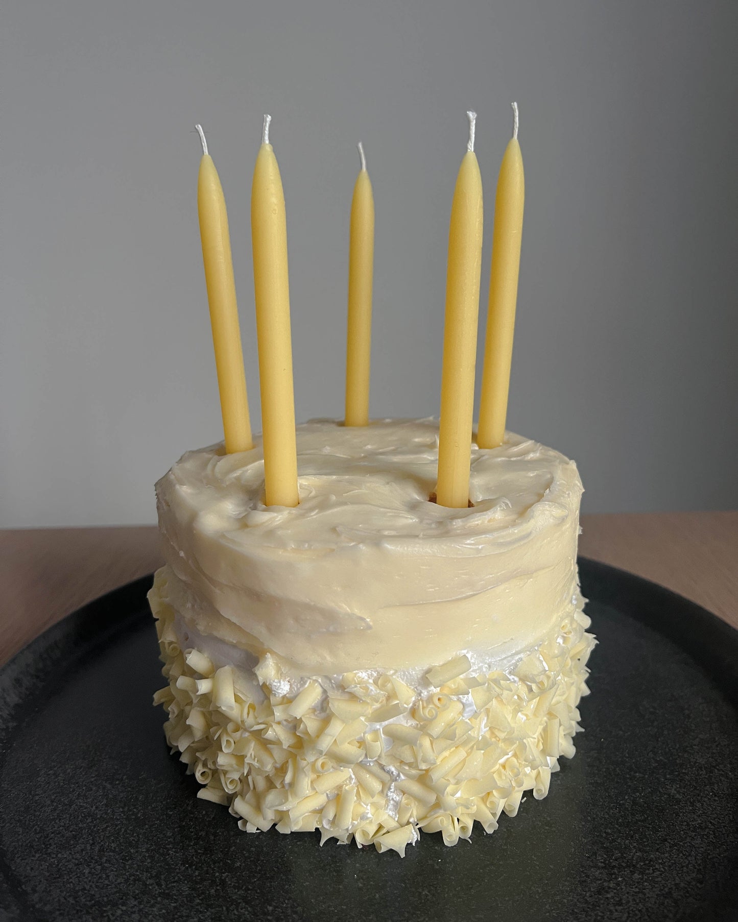 5" Beeswax Birthday Cake Taper Candles