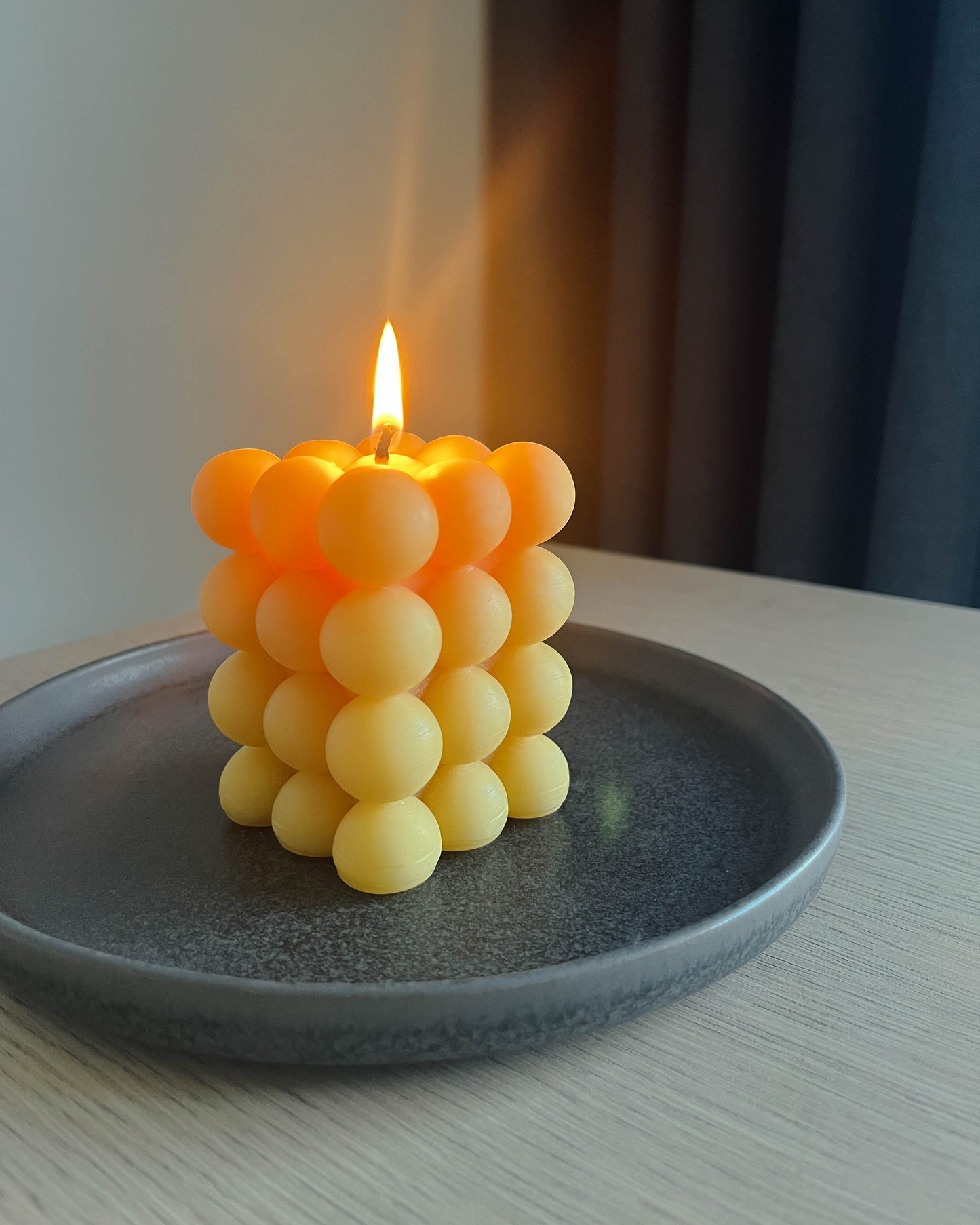 Beeswax Tall Bubble Candle