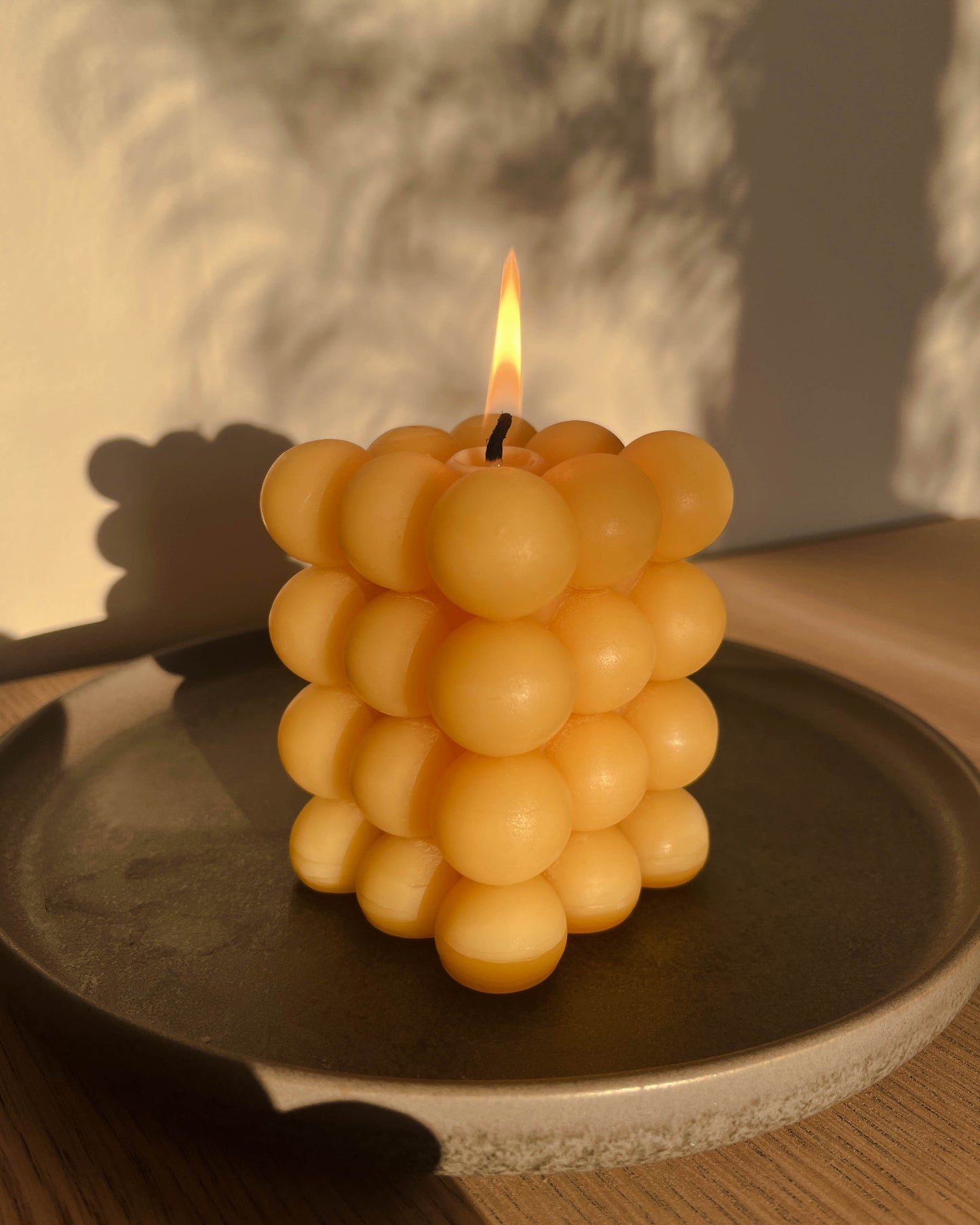 Beeswax Tall Bubble Candle
