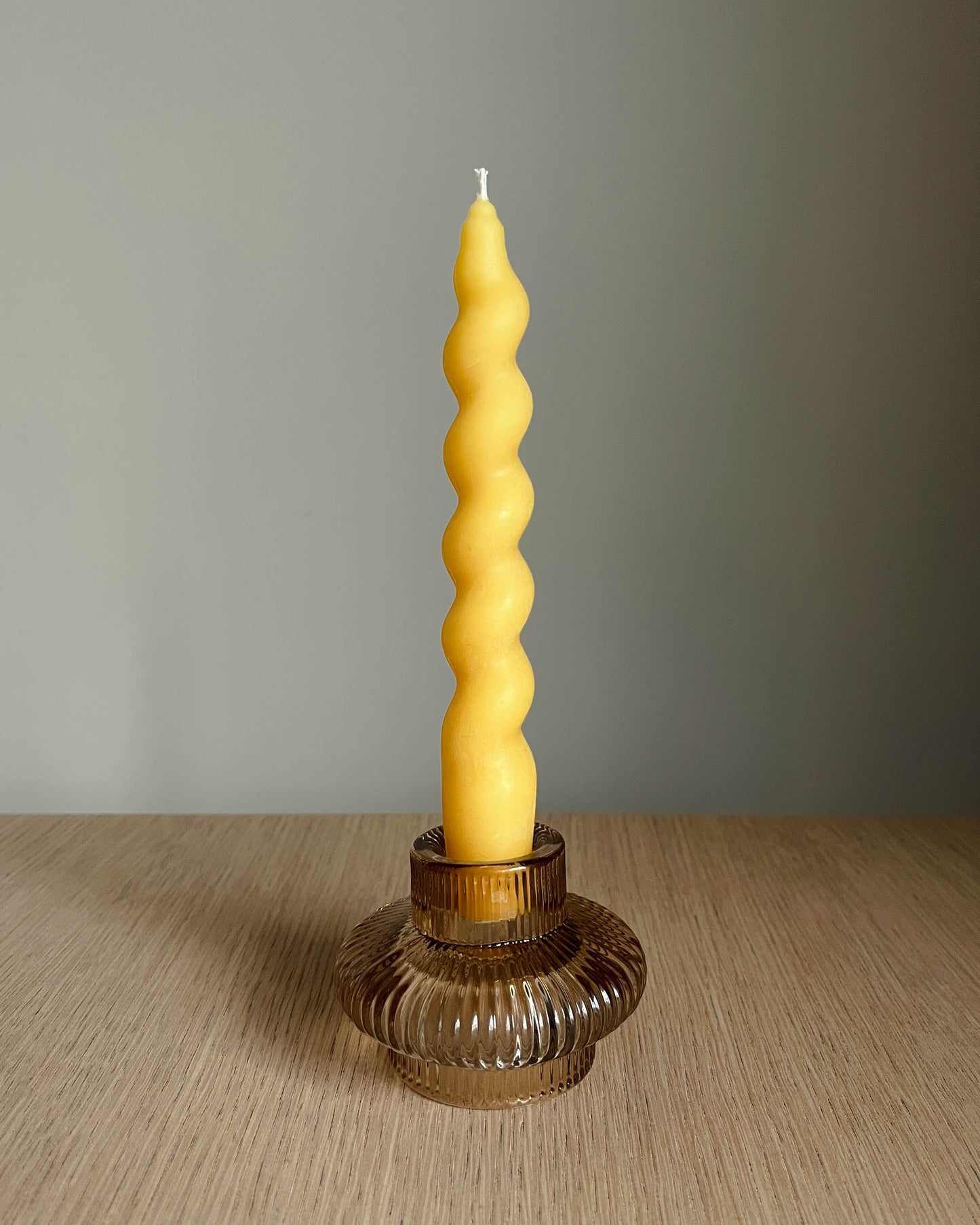 Beeswax Spiral Taper Candle