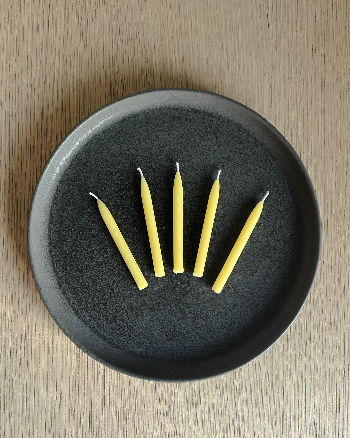 3" Beeswax Birthday Cake Taper Candles