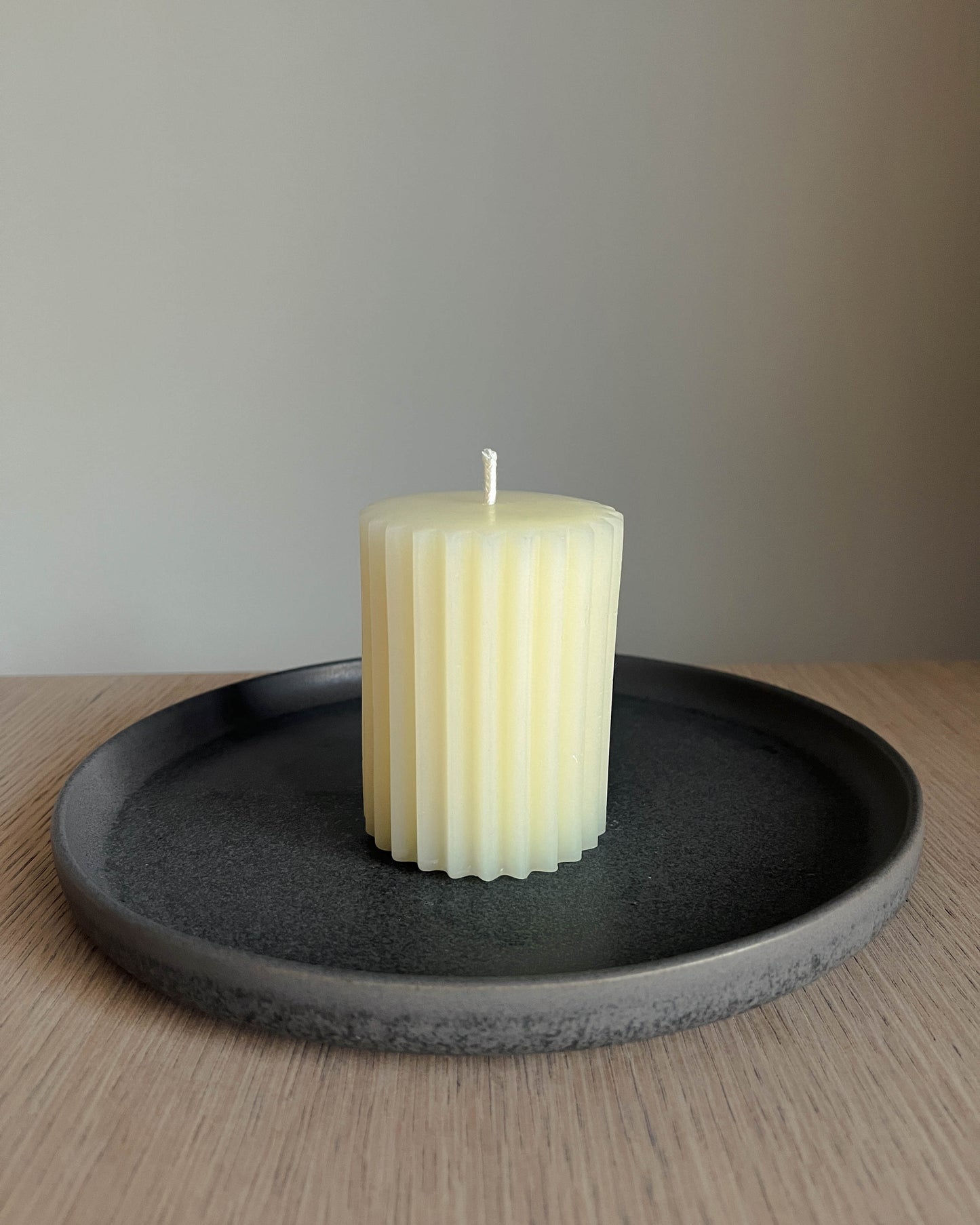 Beeswax Fluted Pillar Candle