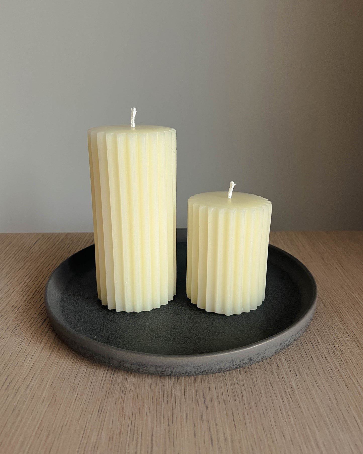 Beeswax Fluted Pillar Candle