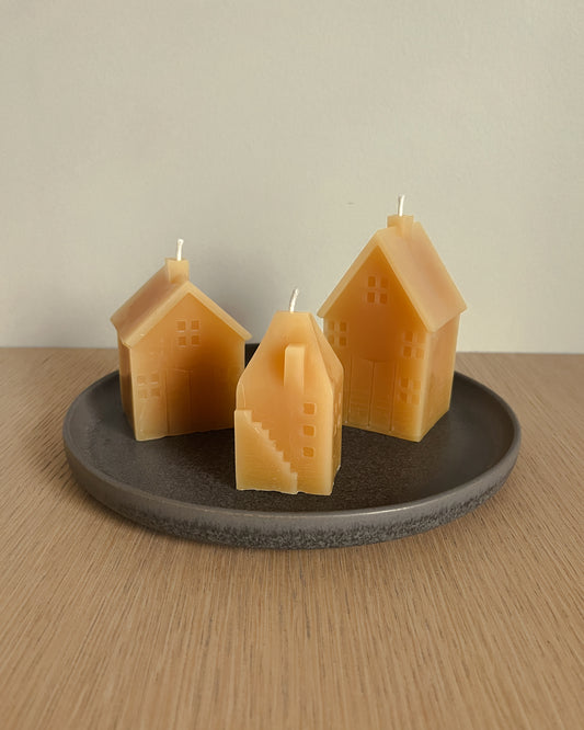 Beeswax Holiday Houses Set