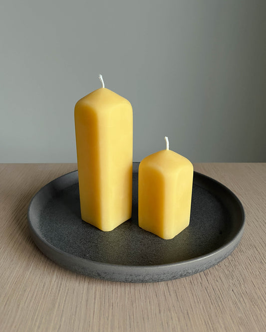 Beeswax Square Candle Set