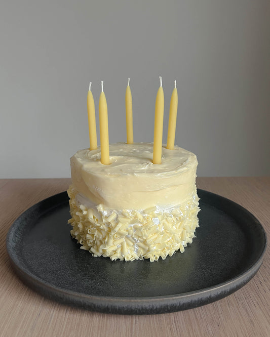 3" Beeswax Birthday Cake Taper Candles