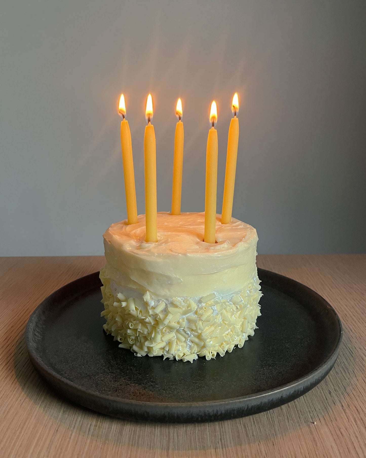 5" Beeswax Birthday Cake Taper Candles