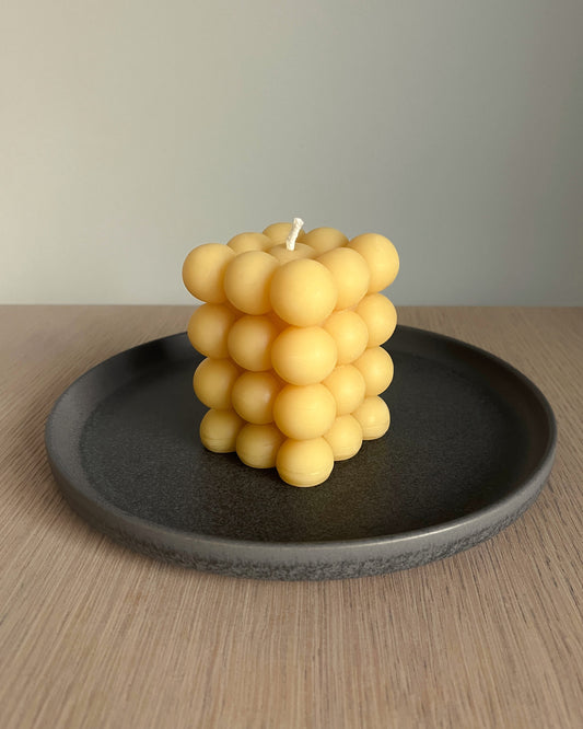 Beeswax Tall Bubble Candle