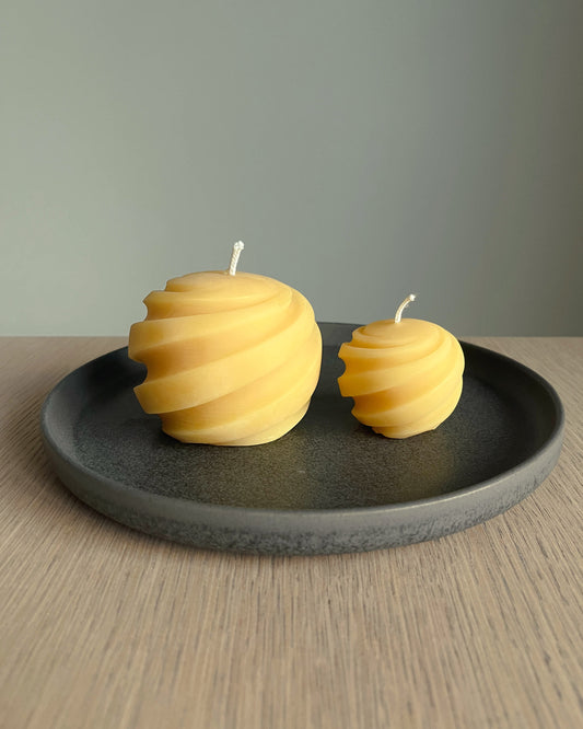 Beeswax Swirl Candle Set