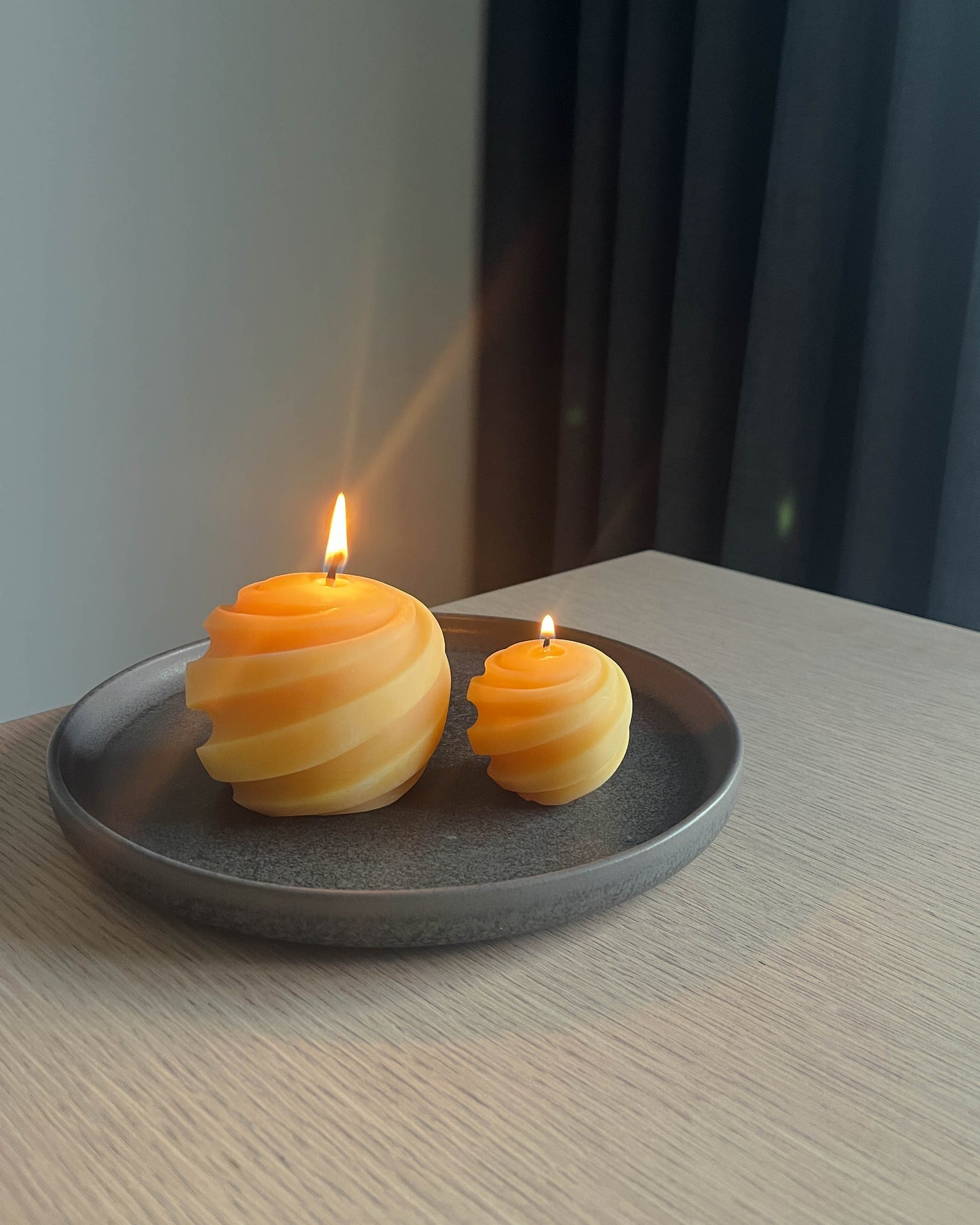 Beeswax Swirl Candle Set