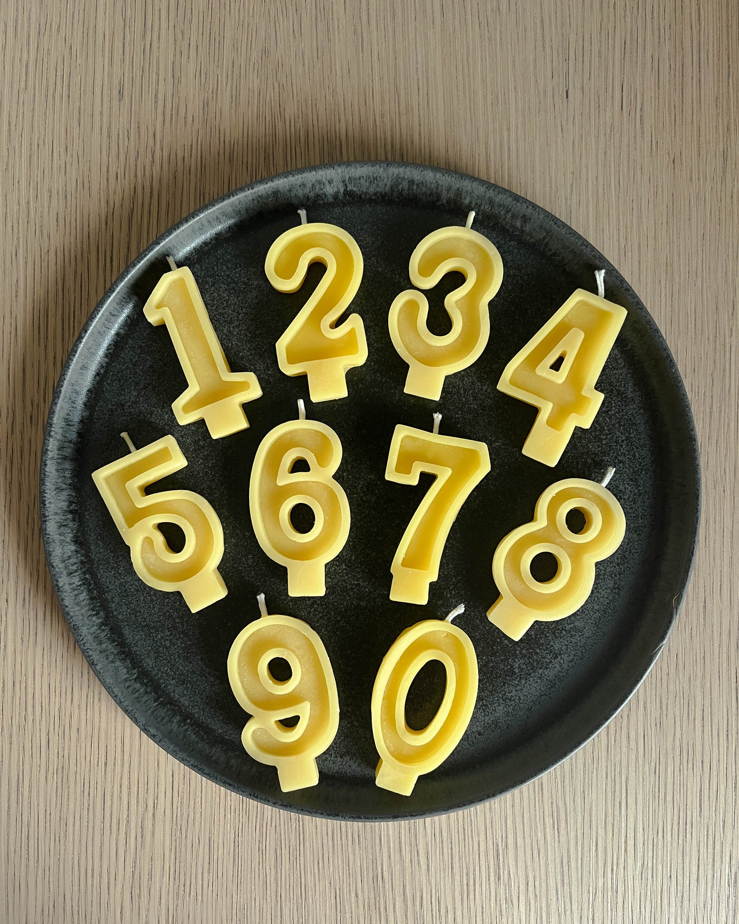 Beeswax Birthday Number Candles