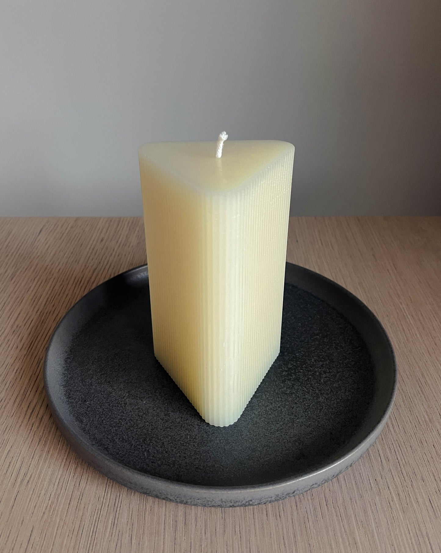 Beeswax Triangular Pillar Candle