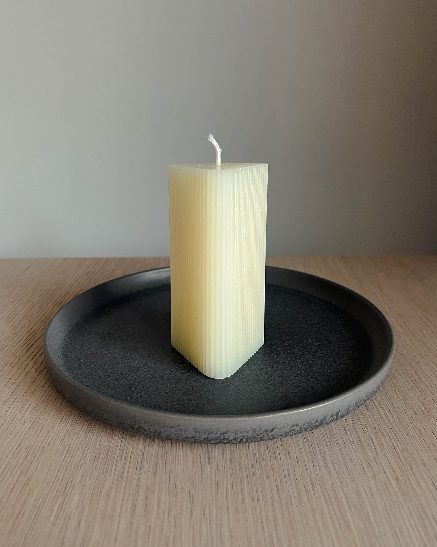 Beeswax Triangular Pillar Candle