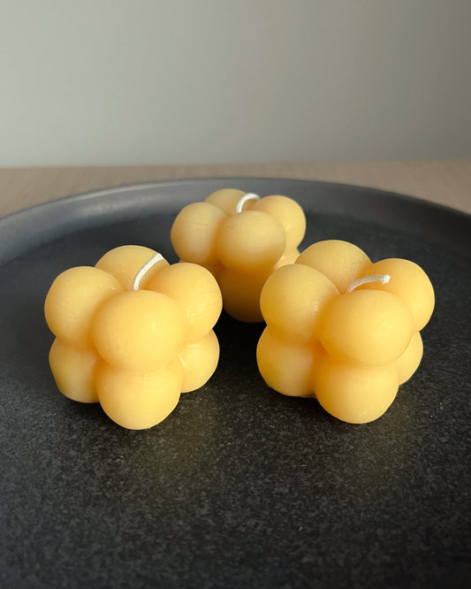 Beeswax Mini Bubble Candle Set