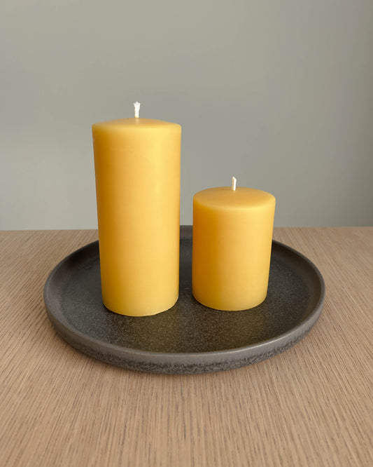 Beeswax Smooth Pillar Set